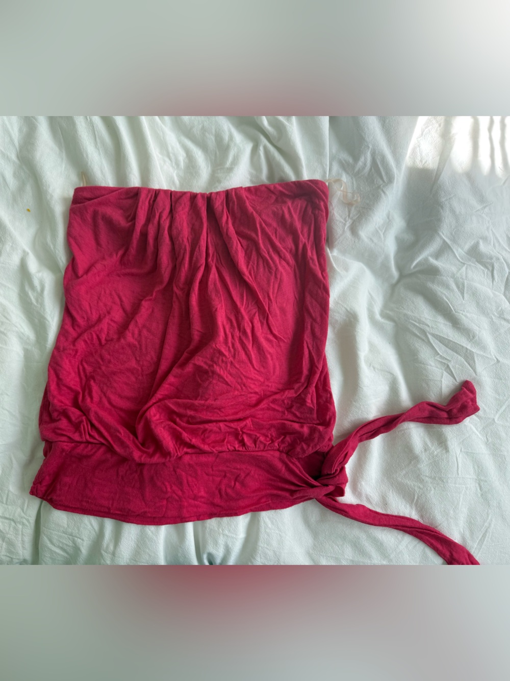 Y2K vintage bebe Strapless Tie-Side top